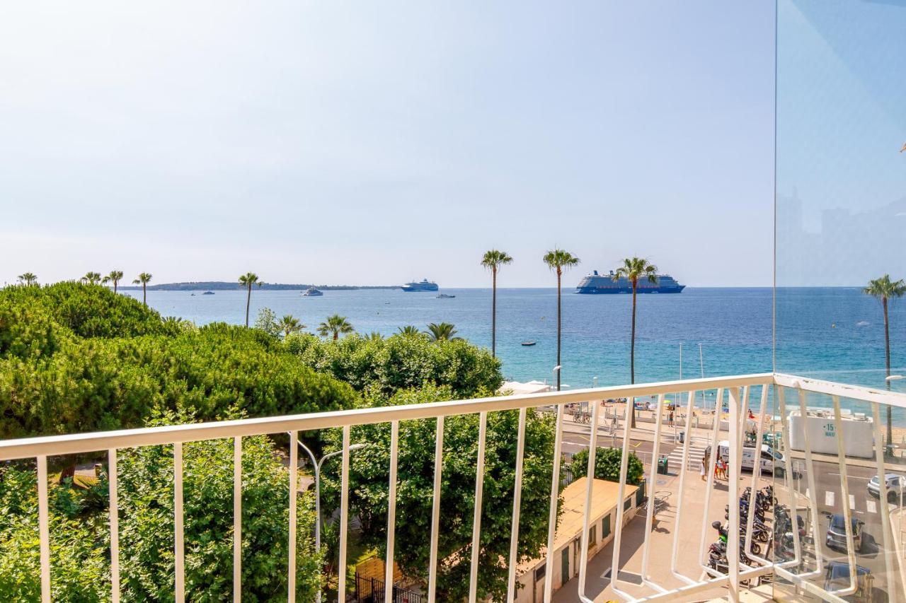 Vue Mer Exceptionnelle Sur Plage Du Midi En 1Re Ligne- 2 Chambres Cannes Kültér fotó