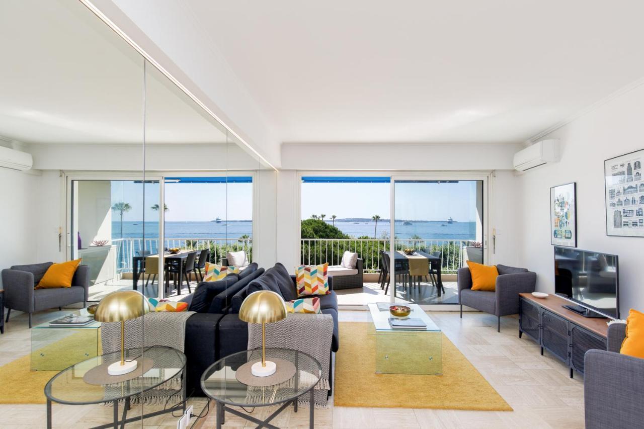 Vue Mer Exceptionnelle Sur Plage Du Midi En 1Re Ligne- 2 Chambres Cannes Kültér fotó